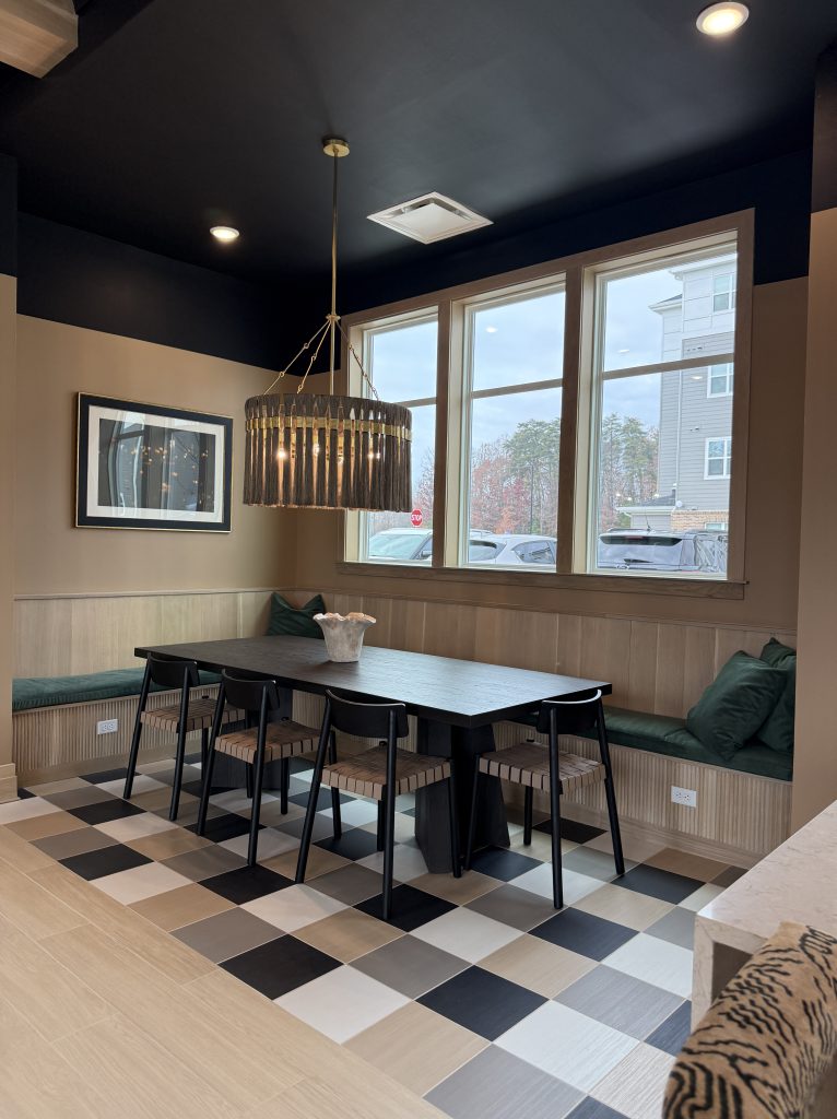 Dinette inside the clubhouse of Canopy on Western Apartments.